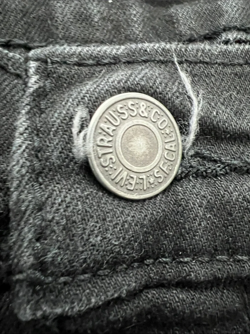Levi’s 502 Black Men’s Custom Raw Hem Cropped Straight-Leg Stretch Jeans Size 42